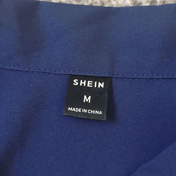 Like New Shein Size Medium Long Sleeve Button Down Collared Shirt - Picture 6 of 8